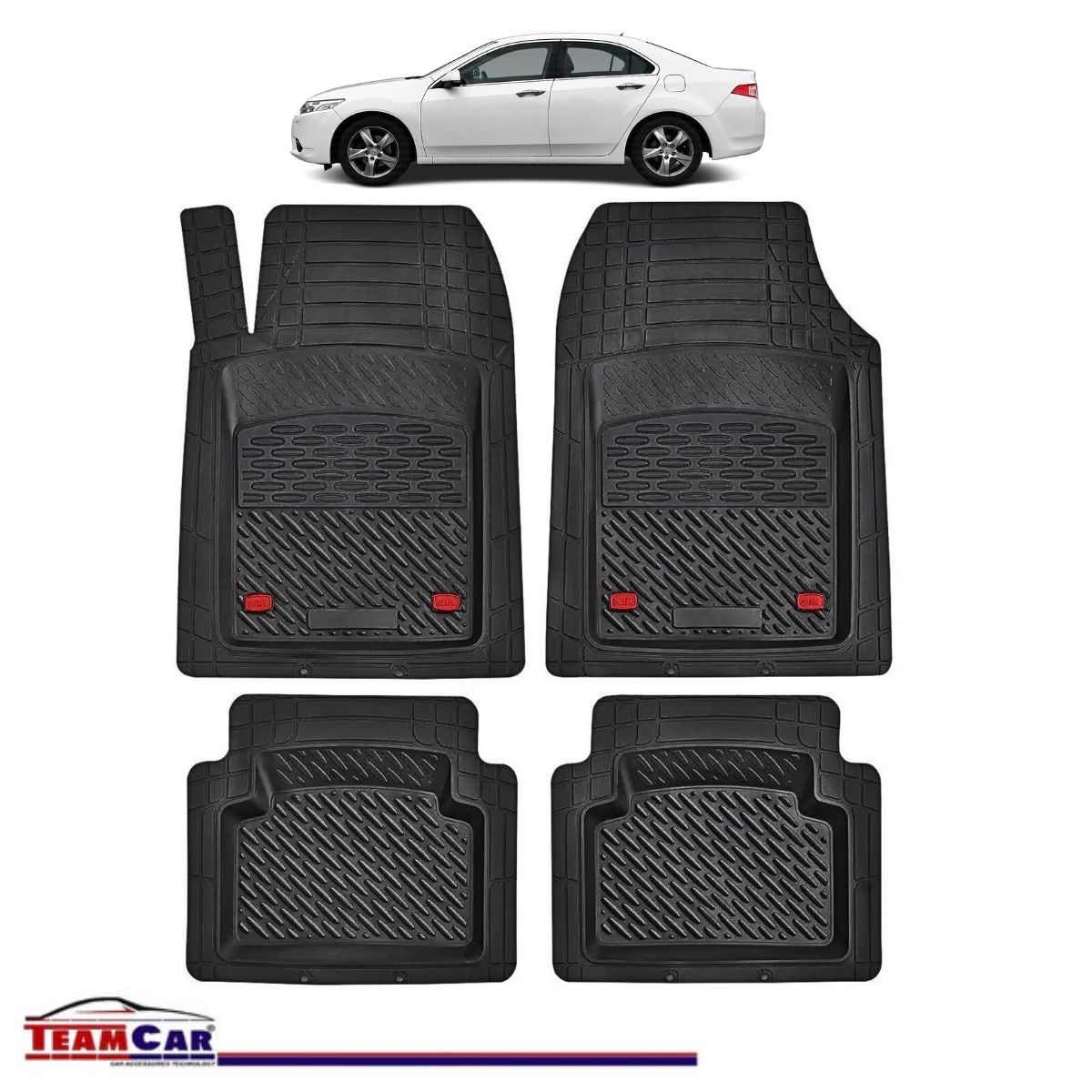 Covorașe Auto TeamCar® Tip Tăviță Compatibile Honda Accord 8 (2008–2015) - Sedan