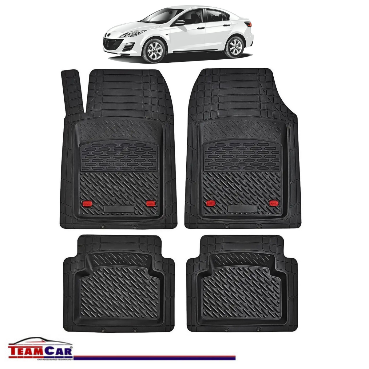 Covorașe Auto TeamCar® Tip Tăviță Compatibile Mazda 3 BL (2009–2013) - Sedan