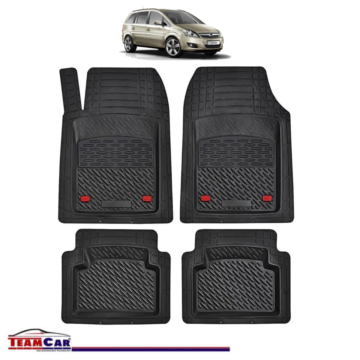 Covorașe Auto TeamCar® Tip Tăviță Compatibile Opel Zafira B (2005–2014) - Monovolum