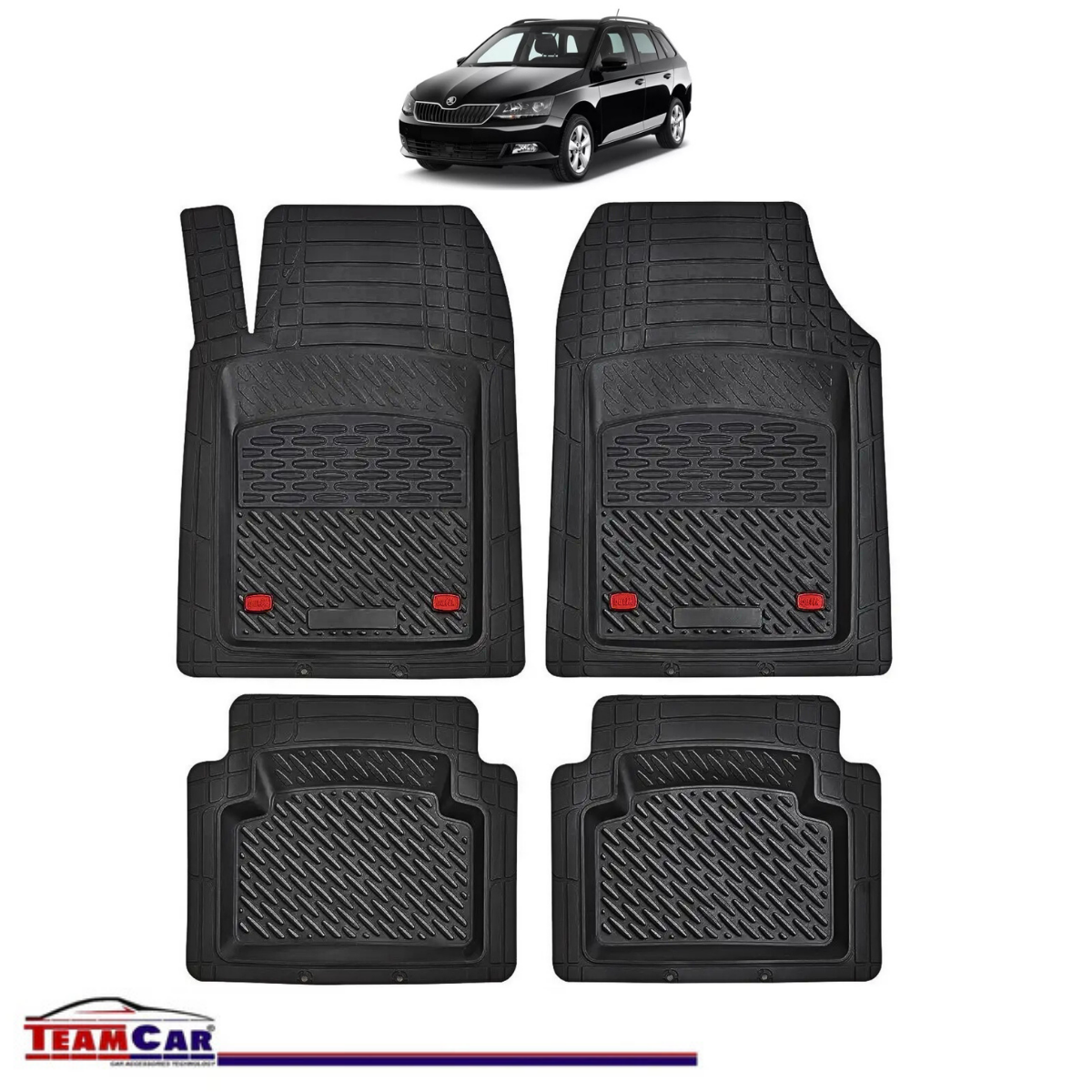 Covorașe Auto TeamCar® Tip Tăviță Compatibile Skoda Fabia III (2014–2021) - Combi