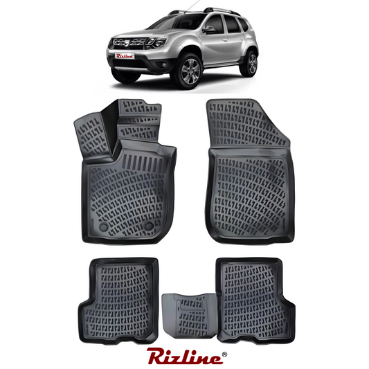 Covorase auto tip tavita Rizline 3D – Dacia Duster 4x2 (2009–2017) – Set fata + spate