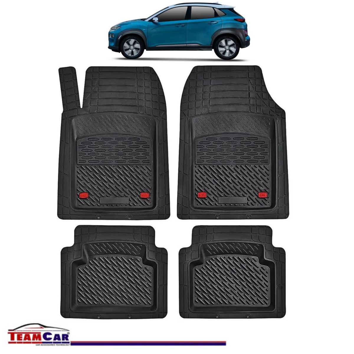 Covorase Auto TeamCar® Tip Tavita Compatibile Hyundai Kona E 2018–2024