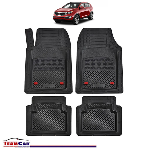 Covorase Auto TeamCar® Kia Sportage SL (2010-2015) - Negru - Cauciuc Rezistent Tip Tavita