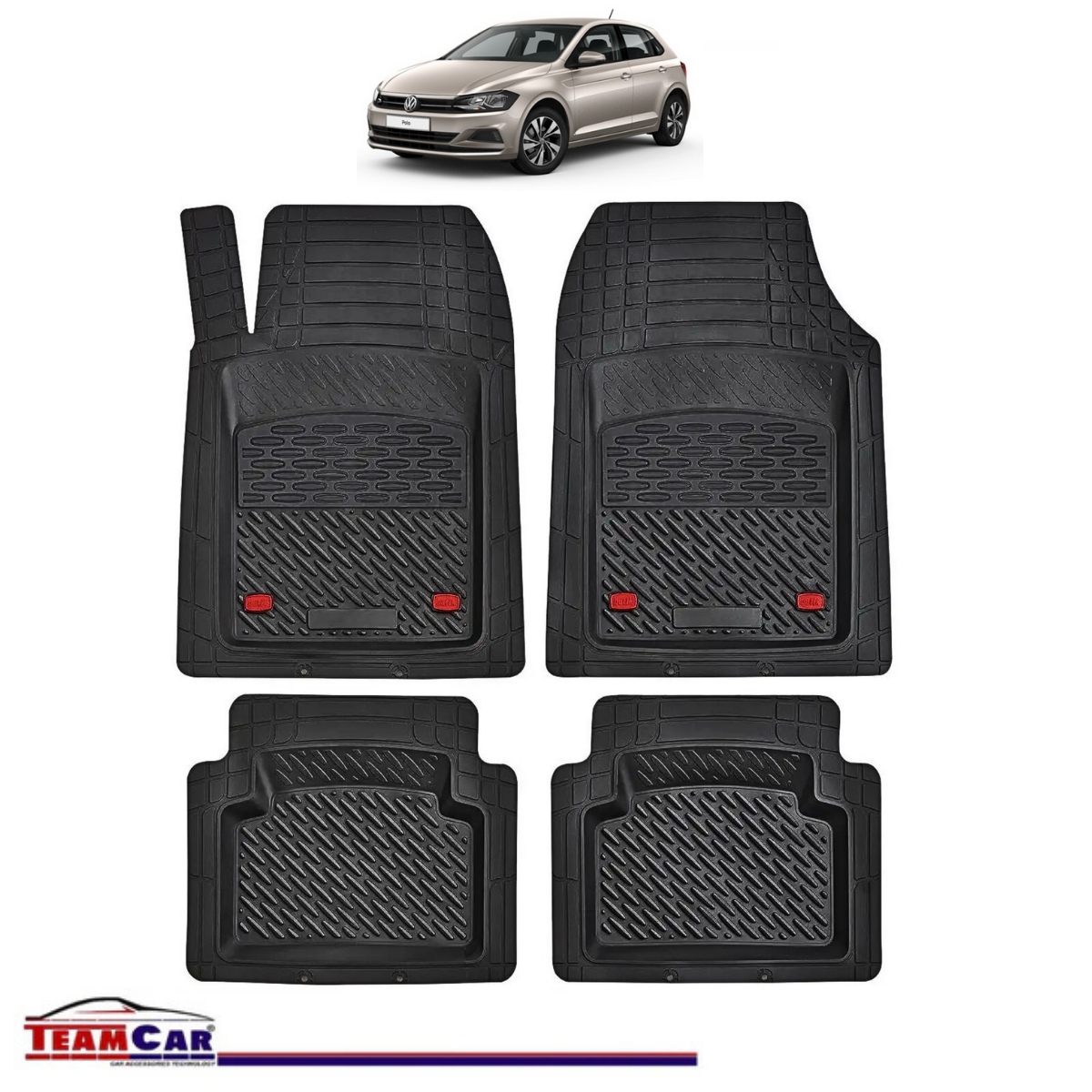 Covorase Auto TeamCar® Tip Tavita Compatibile Volkswagen Polo Mk6 (AW) Hatchback 5 uși (2017–2025)