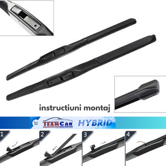 Stergatoare Peugeot 206 (1998–2012) TeamCar® Flat – Set fata
