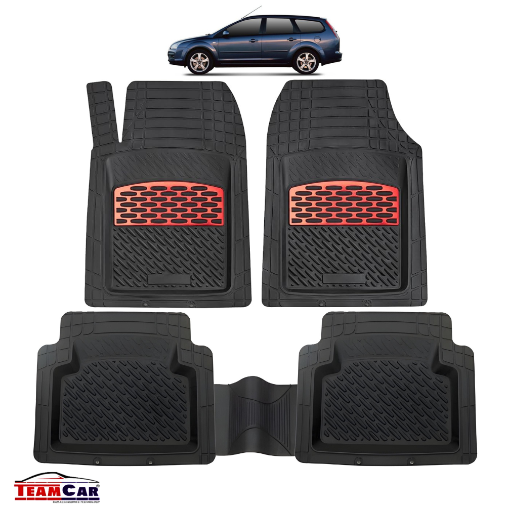 Covorase Auto TeamCar® Tip Tavita Compatibile Ford Focus Mk2 Combi 5 uși (2004–2011) Red