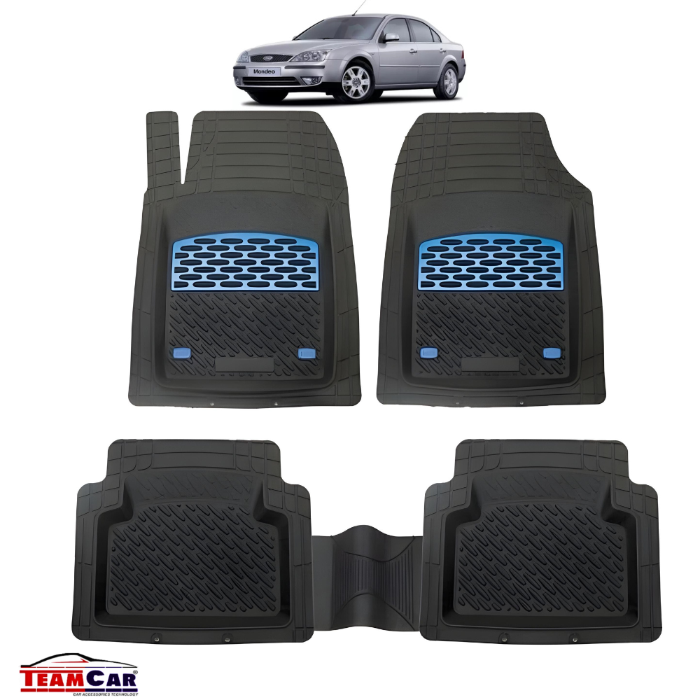 Covorașe Auto TeamCar® Tip Tăviță Compatibile Ford Mondeo Mk3 (2000–2007) - Sedan Blue