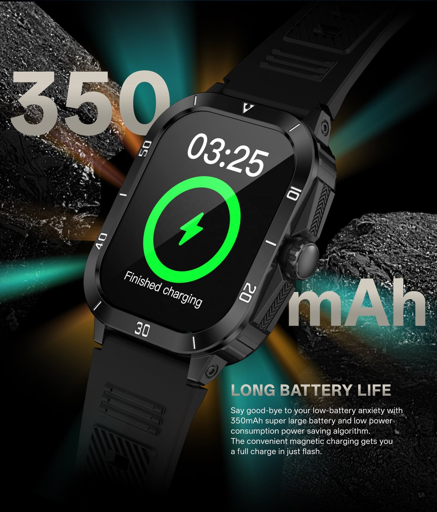 Ceas Inteligent SmartWatch, Pedometru, Apel Bluetooth, Autonomie 5-10 Zile, Rezistent la apa, Notificari Social Media, Monitorizare Somn, Ritm Cardiac, Contor Calorii, Ecran Tactil HD 2.01 inch, Moduri Sport, Incarcator Wireless, Fitness Tracker, Negru