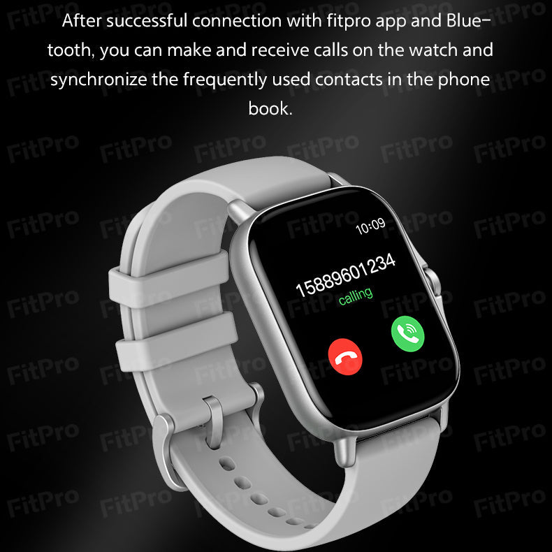 Ceas Inteligent SmartWatch, Pedometru, Apel Bluetooth, Autonomie 5-10 Zile, Rezistent la apa, Notificari Social Media, Monitorizare Somn, Ritm Cardiac, Contor Calorii, Ecran Tactil HD 1.83 inch, Moduri Sport, Incarcator Wireless, Fitness Tracker