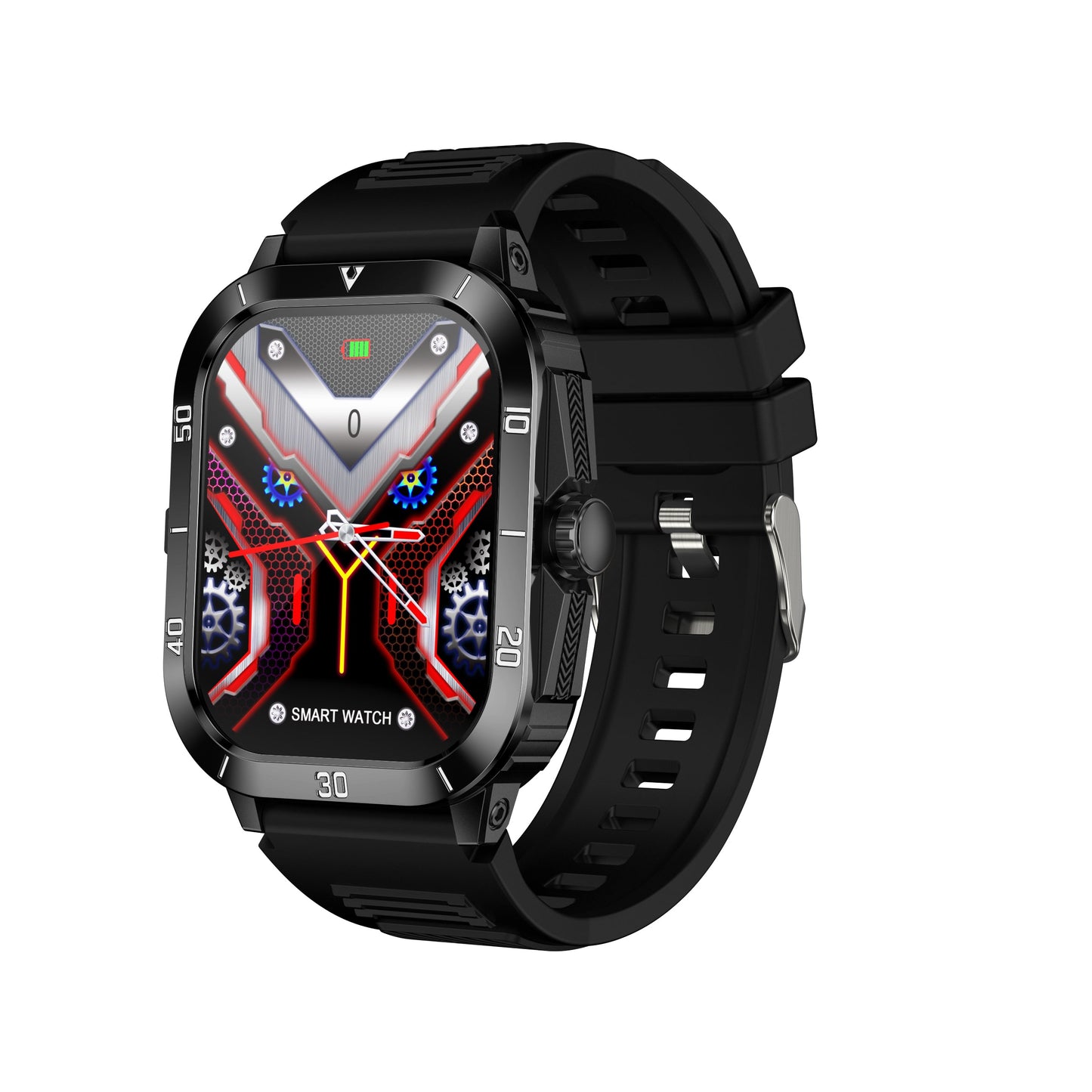 Ceas Inteligent SmartWatch, Pedometru, Apel Bluetooth, Autonomie 5-10 Zile, Rezistent la apa, Notificari Social Media, Monitorizare Somn, Ritm Cardiac, Contor Calorii, Ecran Tactil HD 2.01 inch, Moduri Sport, Incarcator Wireless, Fitness Tracker, Negru