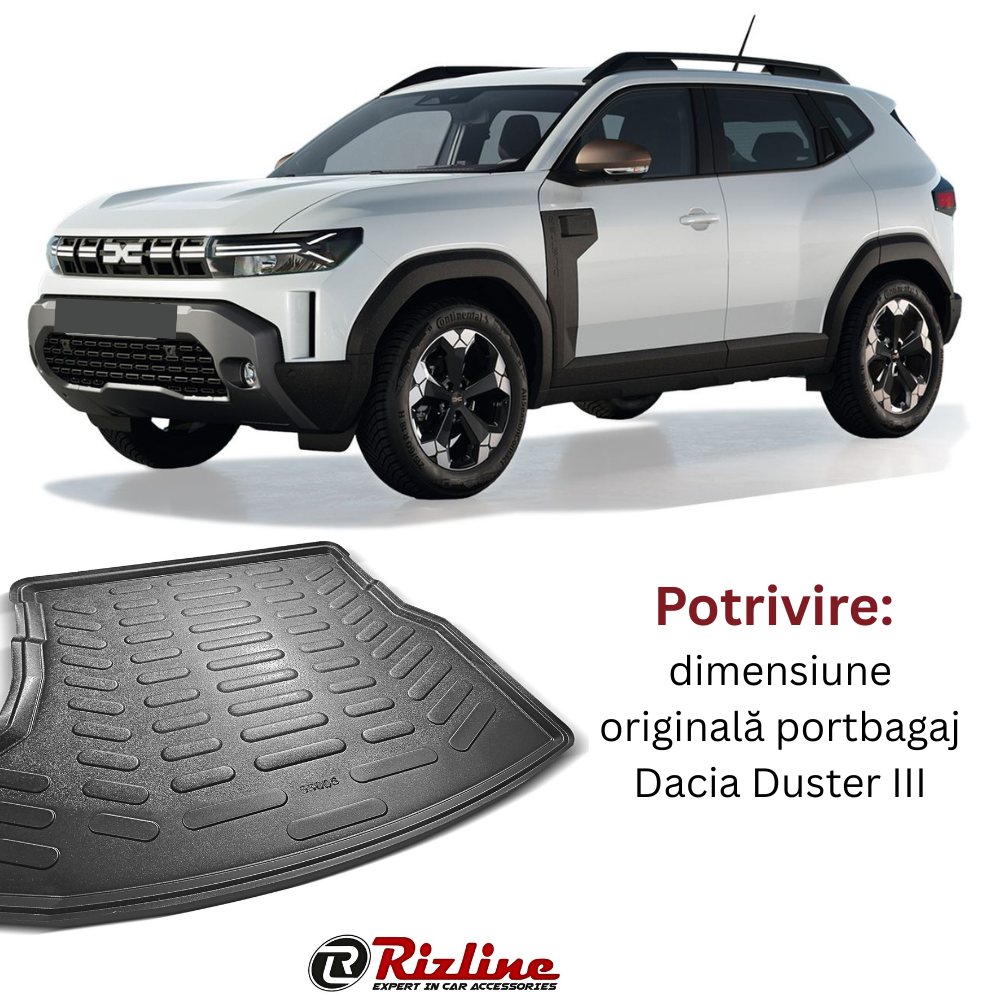 Covoras Rizline Portbagaj Dacia Duster III 4X2, 2023+ Tavita din Cauciuc