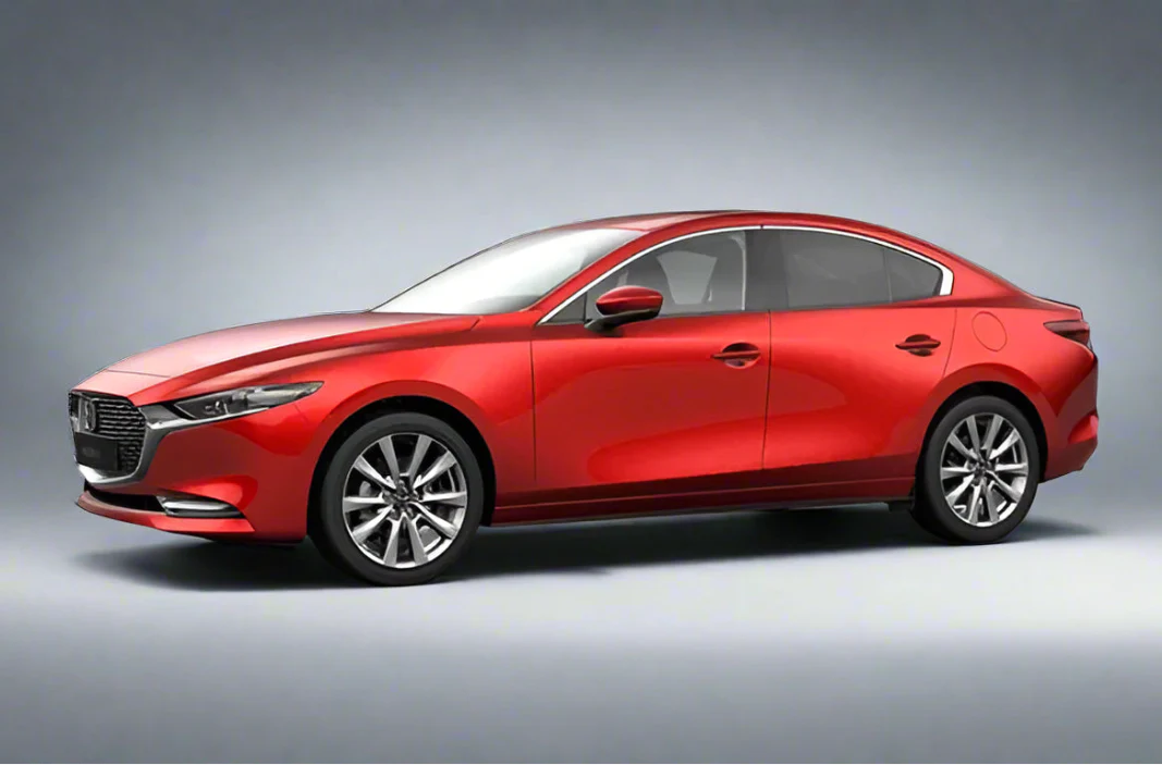 Mazda 3 BP Covorașe Auto TeamCar® Tip Tăviță Compatibile (2019–prezent) - Sedan Red