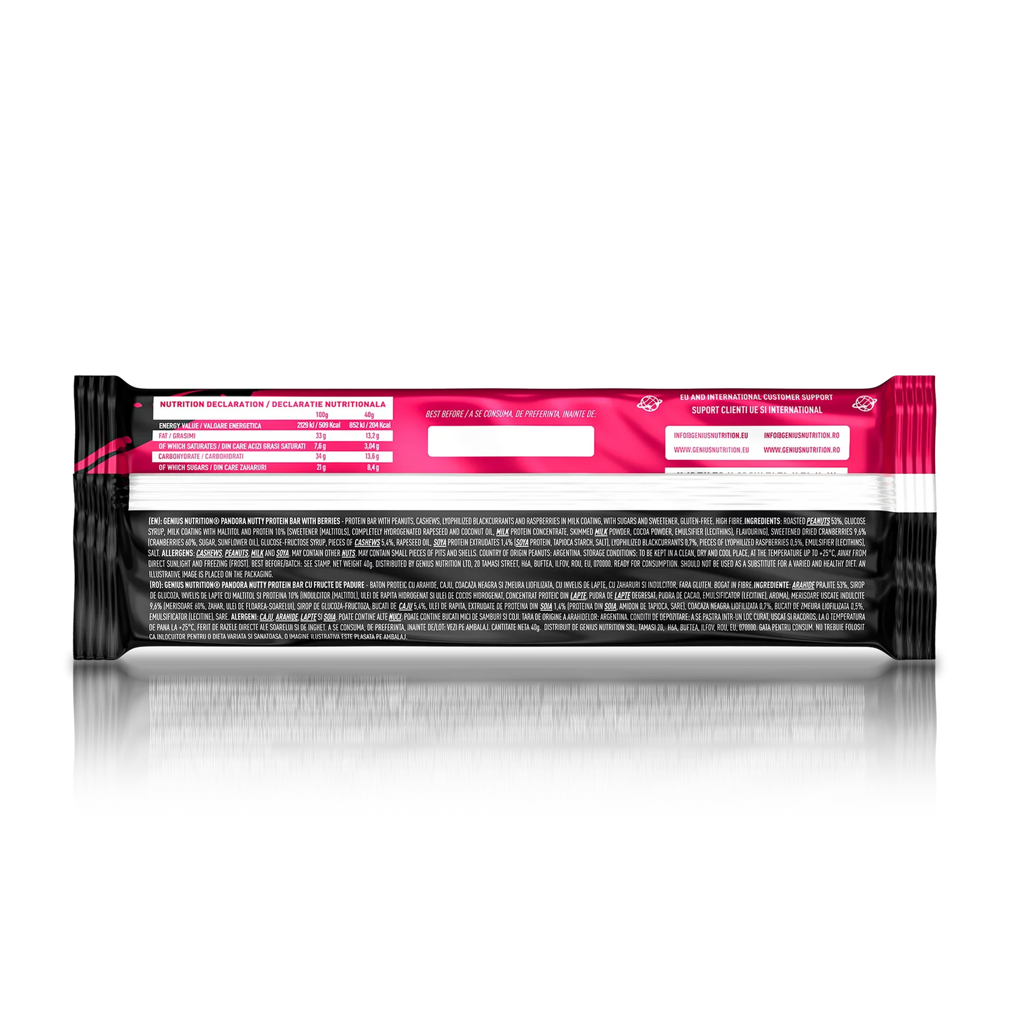 Pandora Nutty Protein Bar 40g Cu Aromă De Fructe De Pădure