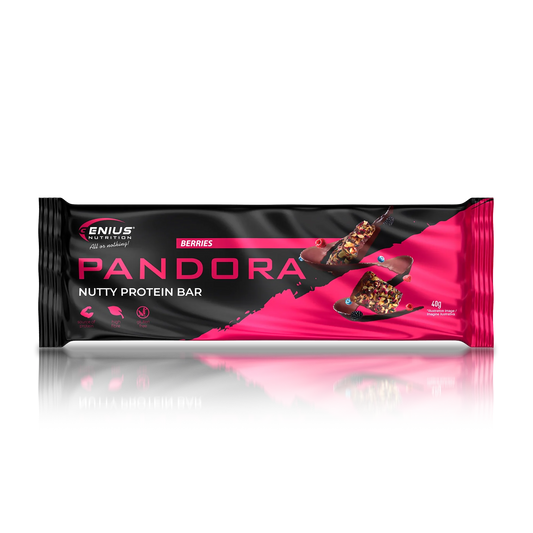 Pandora Nutty Protein Bar 40g Cu Aromă De Fructe De Pădure