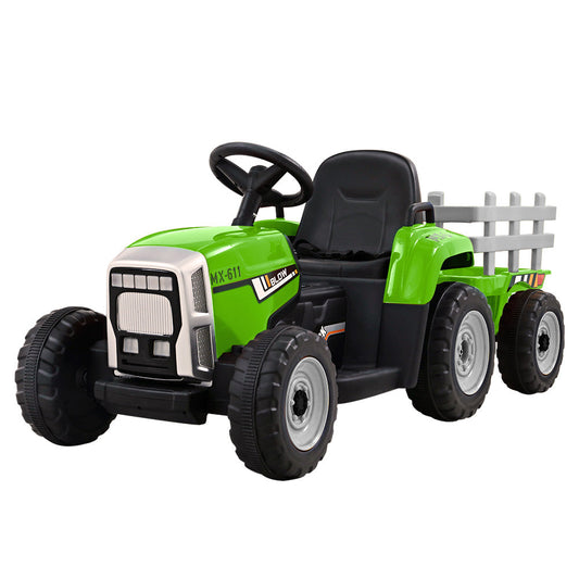 NNEDSZ Ride On Car Tractor Toy Kids Electric Cars 12V Battery Child Toddlers Green-0