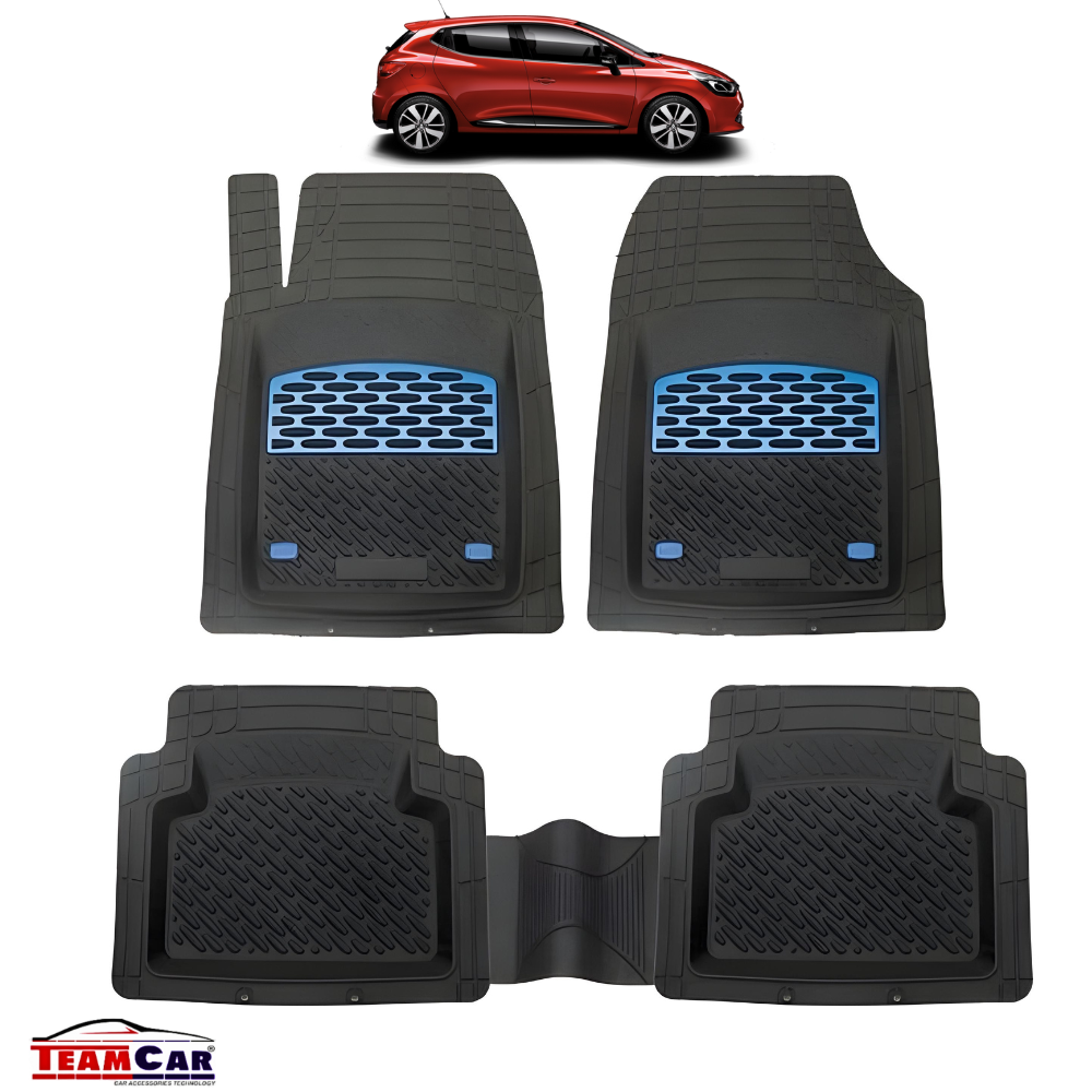 Renault Clio V Covorașe Auto TeamCar® Tip Tăviță Compatibile (2019+) - Hatchback Blue