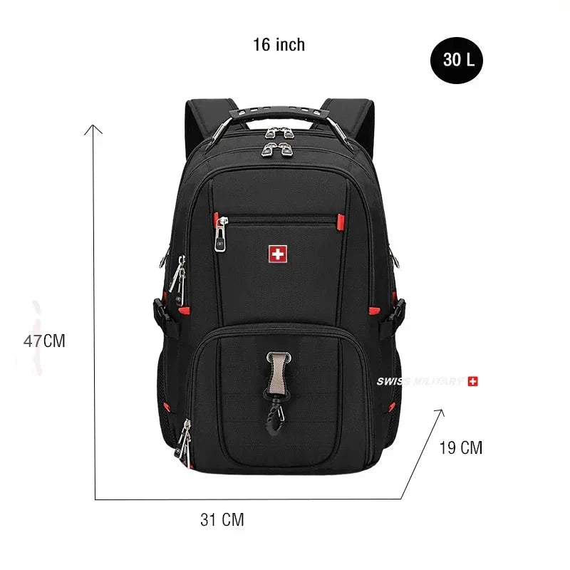 NNEOBA Waterproof Backpack with USB Charging PortRucksack Black-2