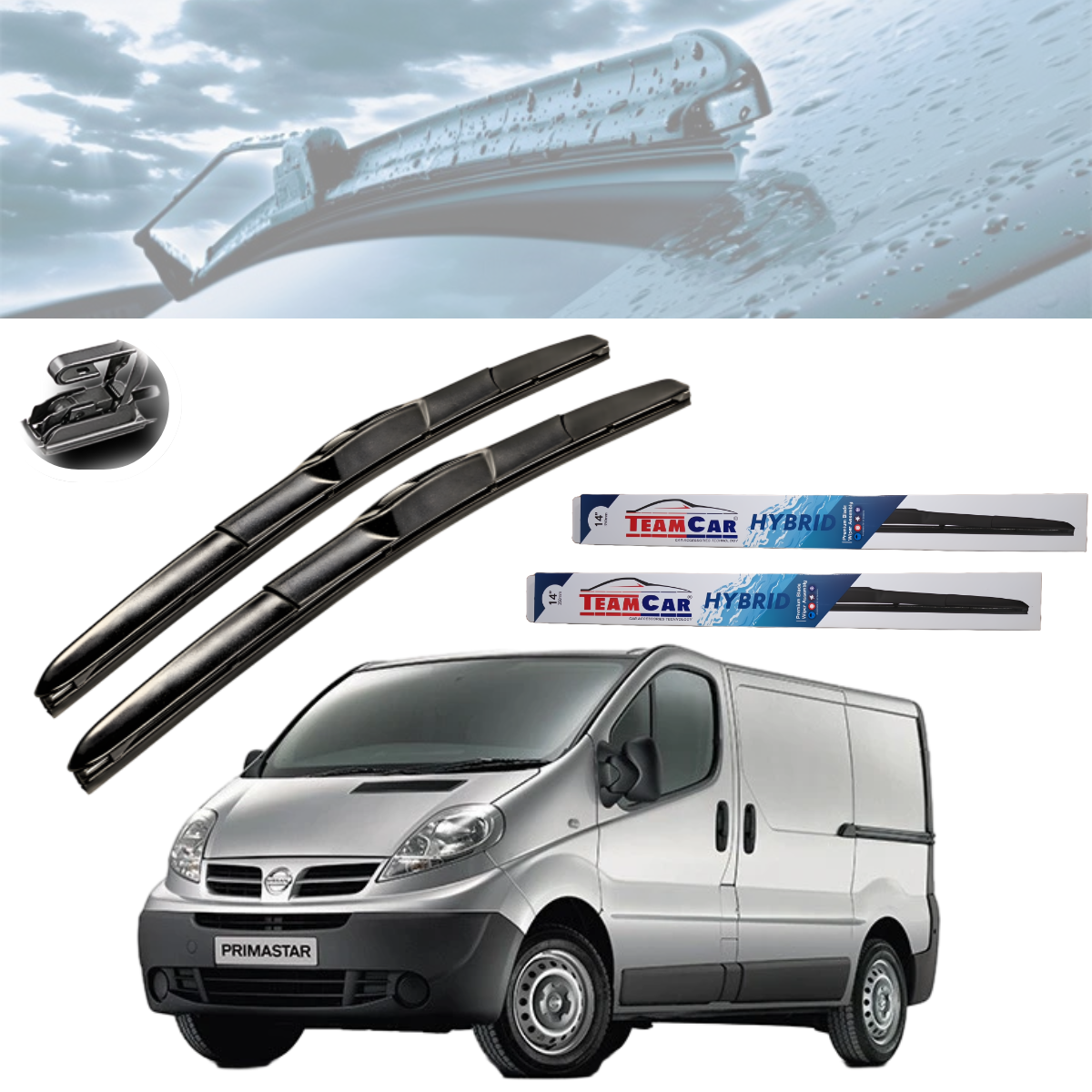 Stergătoare NISSAN Primastar (2002–2014) TeamCar® Hybrid – Set fata