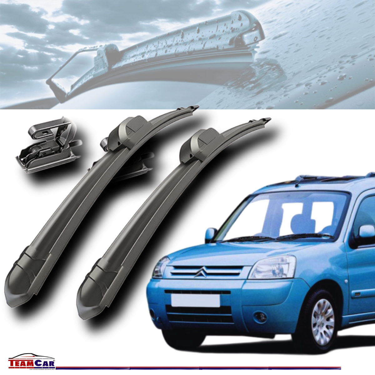 Set stergătoare Citroën Berlingo I (1996–2008) TeamCar®  Flat – Set față