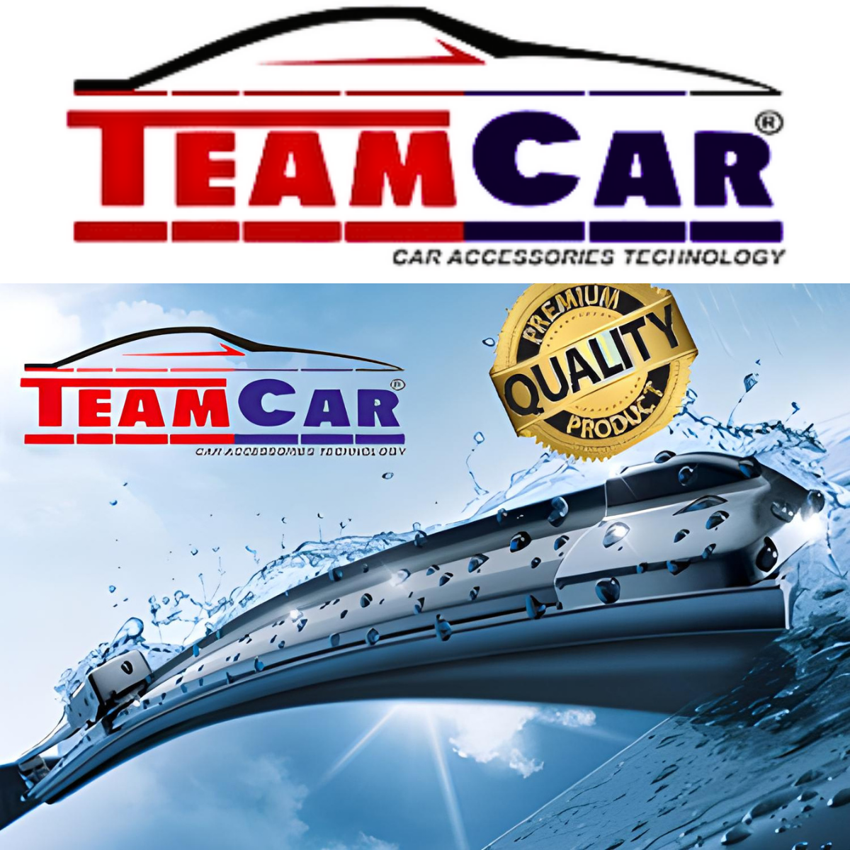 Ștergătoare TeamCar® VOLKSWAGEN Transporter T4 (1990–2003) Hybrid – Set față
