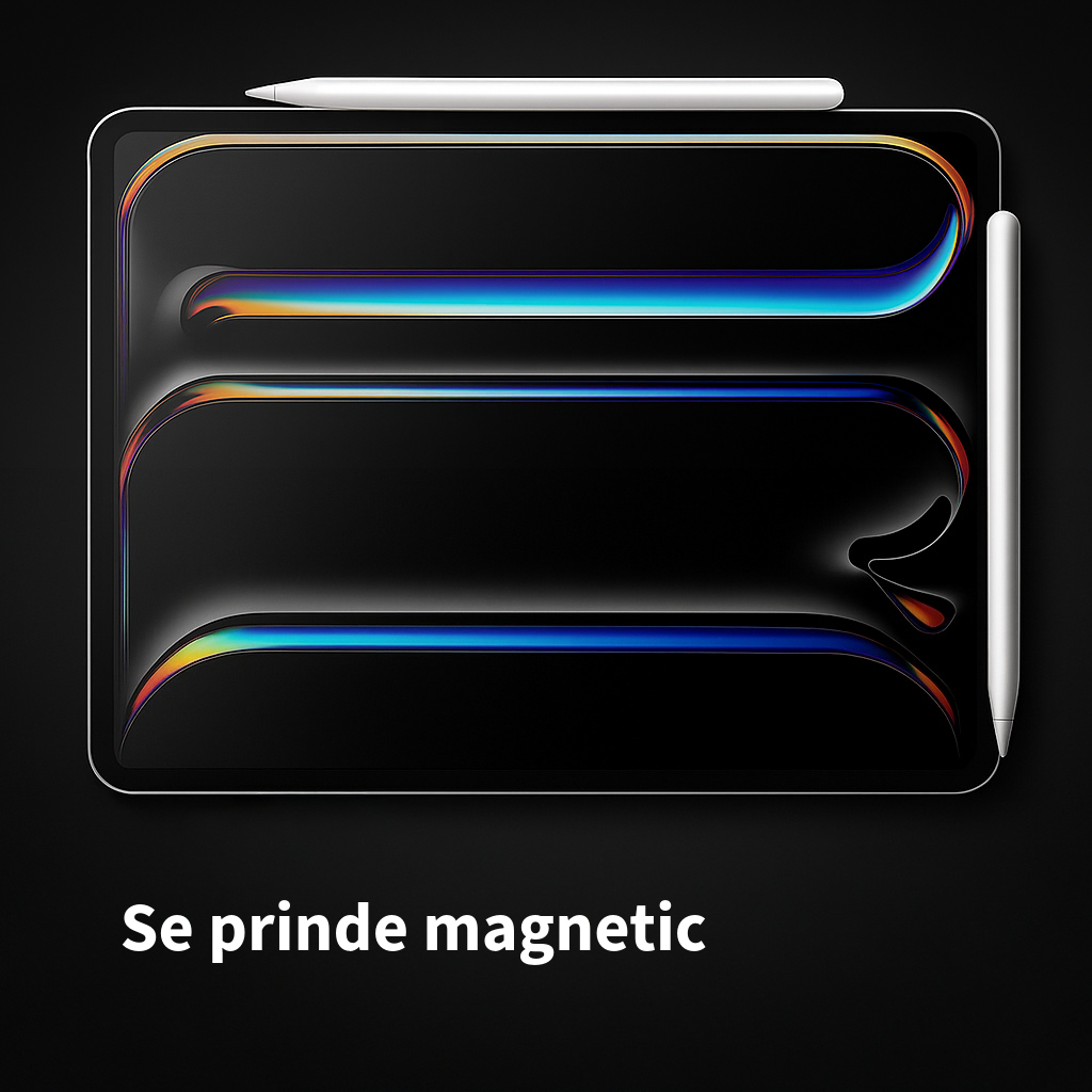 Stylus Pen Universal, Stilou pentru tableta, Compatibil cu orice tableta si telefon, iPad 2010-2017, Samsung, Lenovo, Huawei, Android, Windows, Magnetic, USB-C, Alb