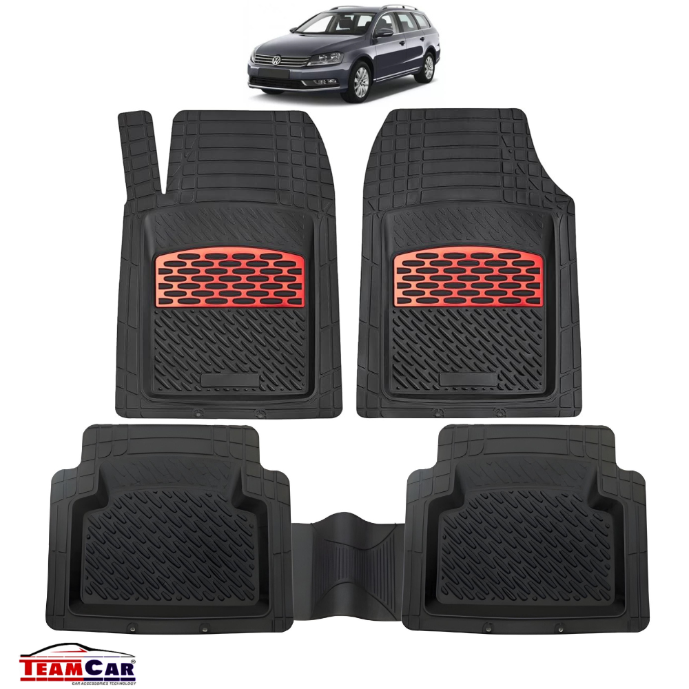 Volkswagen Passat B7 Variant Covorase Auto TeamCar® Tip Tavita Compatibile (2010–2014) Red
