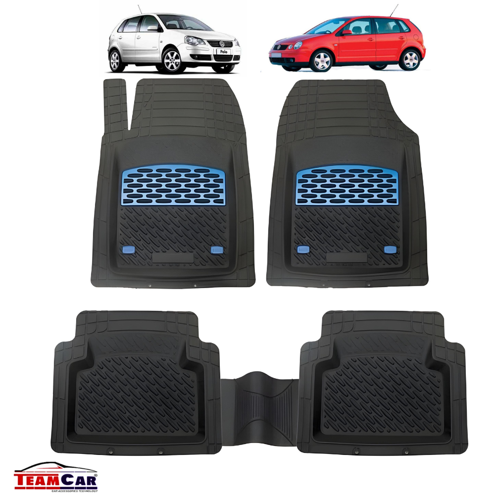 Volkswagen Polo IV Covorașe TeamCar® Tip Tăviță Compatibile (2001–2009) - Blue
