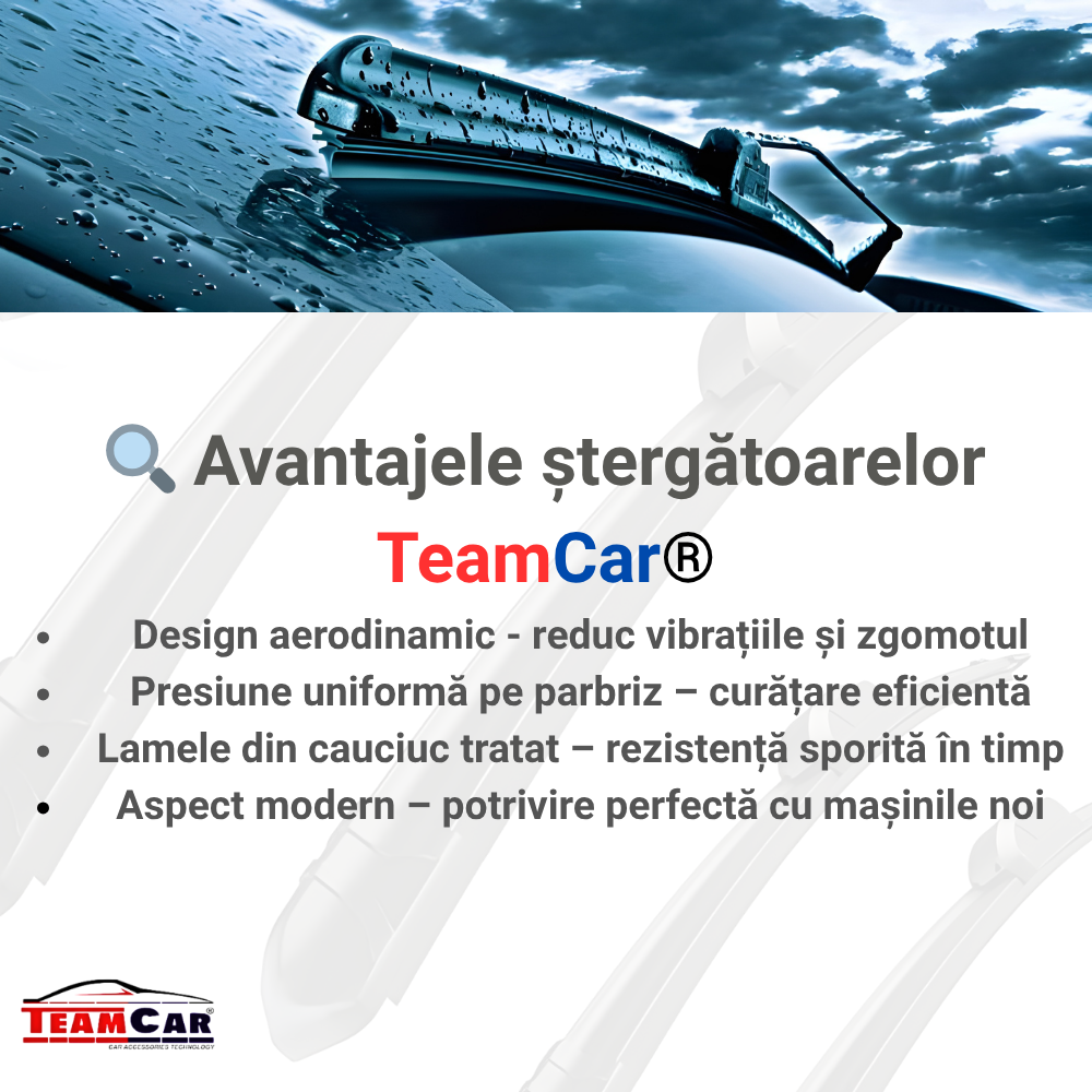Ștergătoare TeamCar® BMW Seria 5 F10 (2010–2017) – Set față