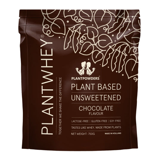 Plantwhey® Unsweetened  750g Ciocolata – Proteină vegetală naturală, fără îndulcitori