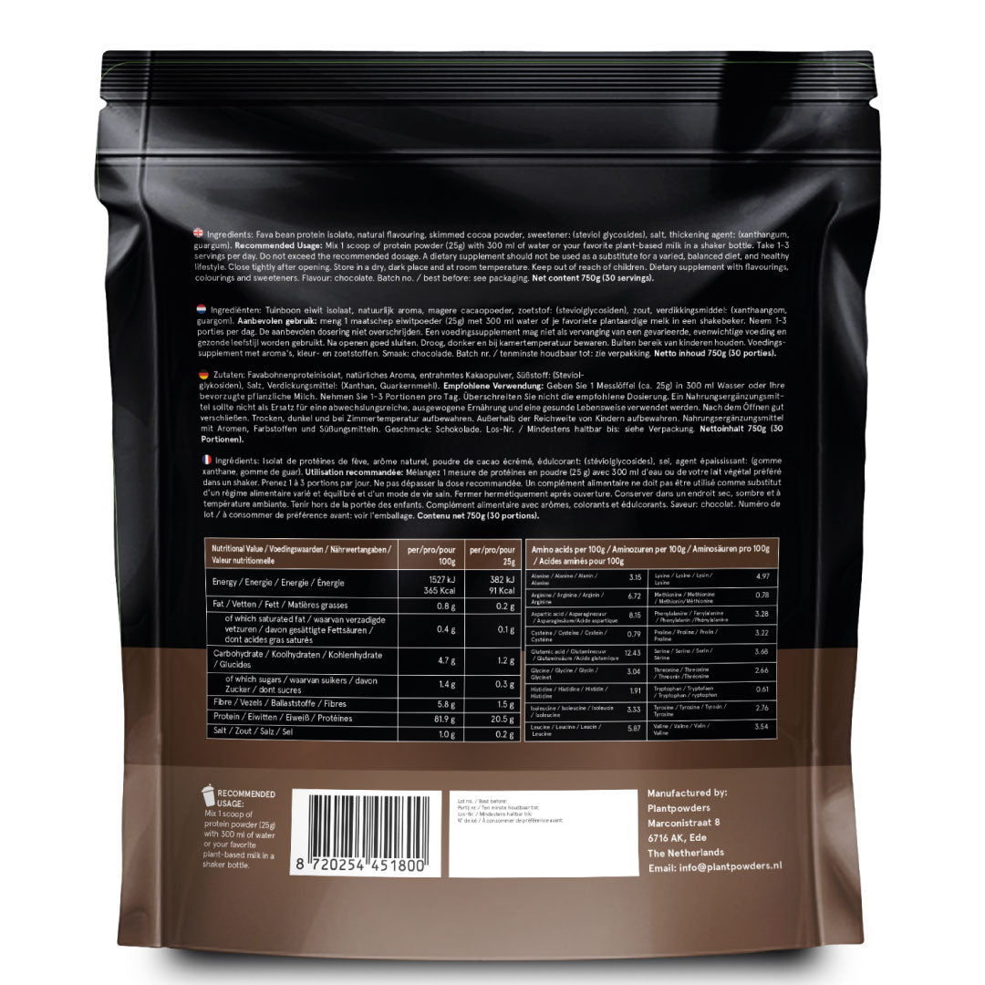 Plantwhey® 750g Ciocolata - Izolat Proteic Vegetal 30 Serviri