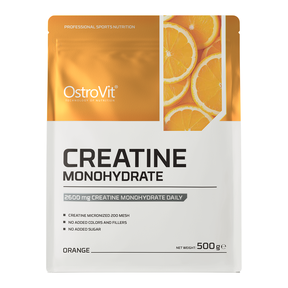 Creatină Monohidrată 500g Supliment Pentru Creștere Musculară Portocală
