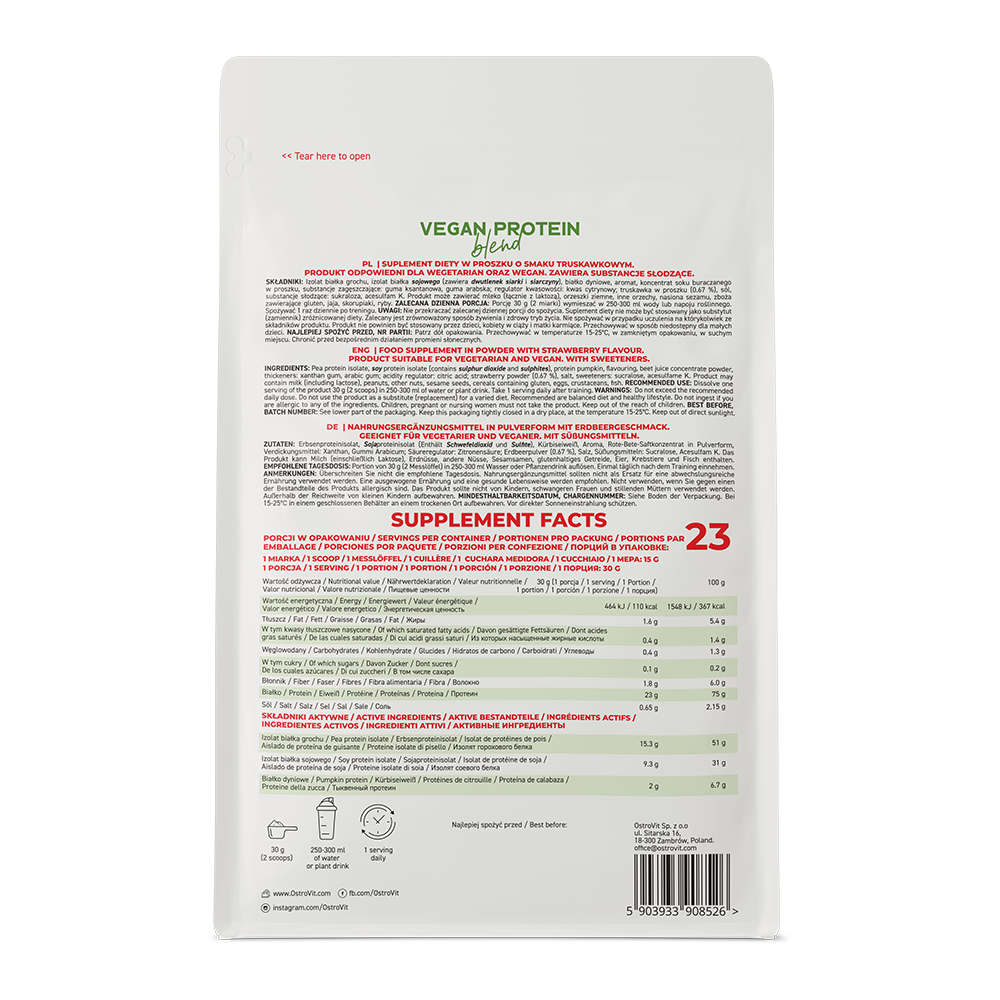 Amestec Proteic VEGE 700g Proteine Vegetale - Ciocolată