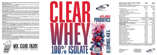 100% Isolate Clear Whey Berry Lemonade 450g
