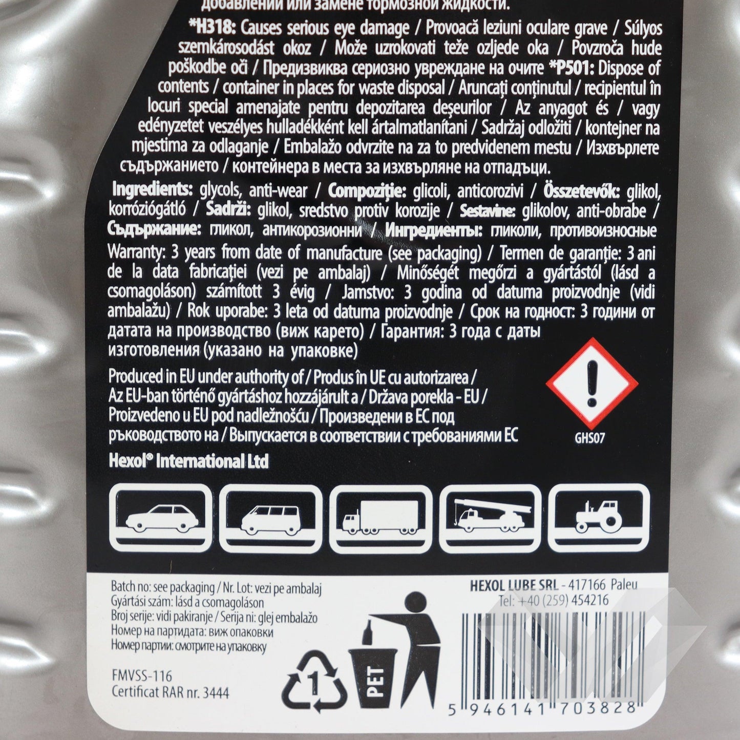 Lichid de frana Dot 3 Hexol