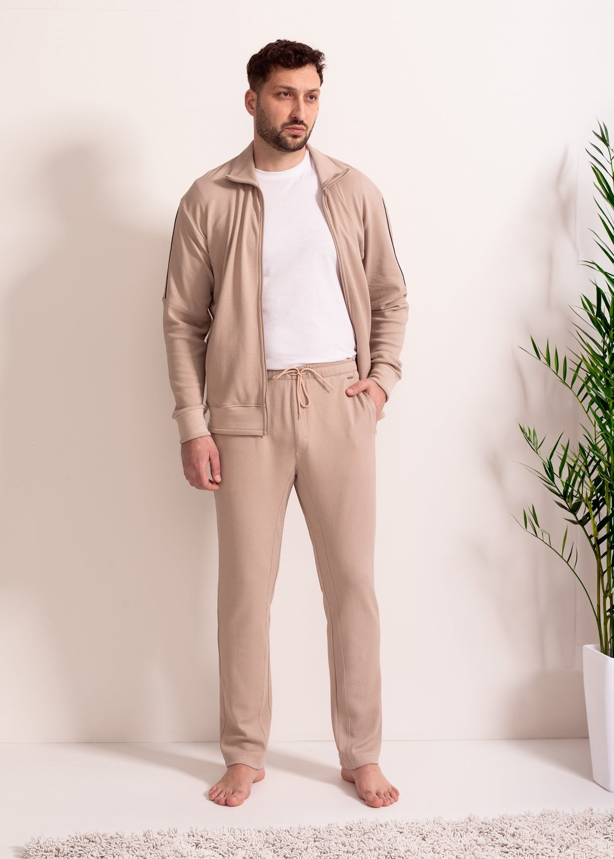 Pantaloni Bărbați Pique Mood Eucalipt