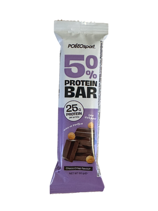 POLLEOsport ProSeries 50 % Protein Bar – Choco Crisp 50g