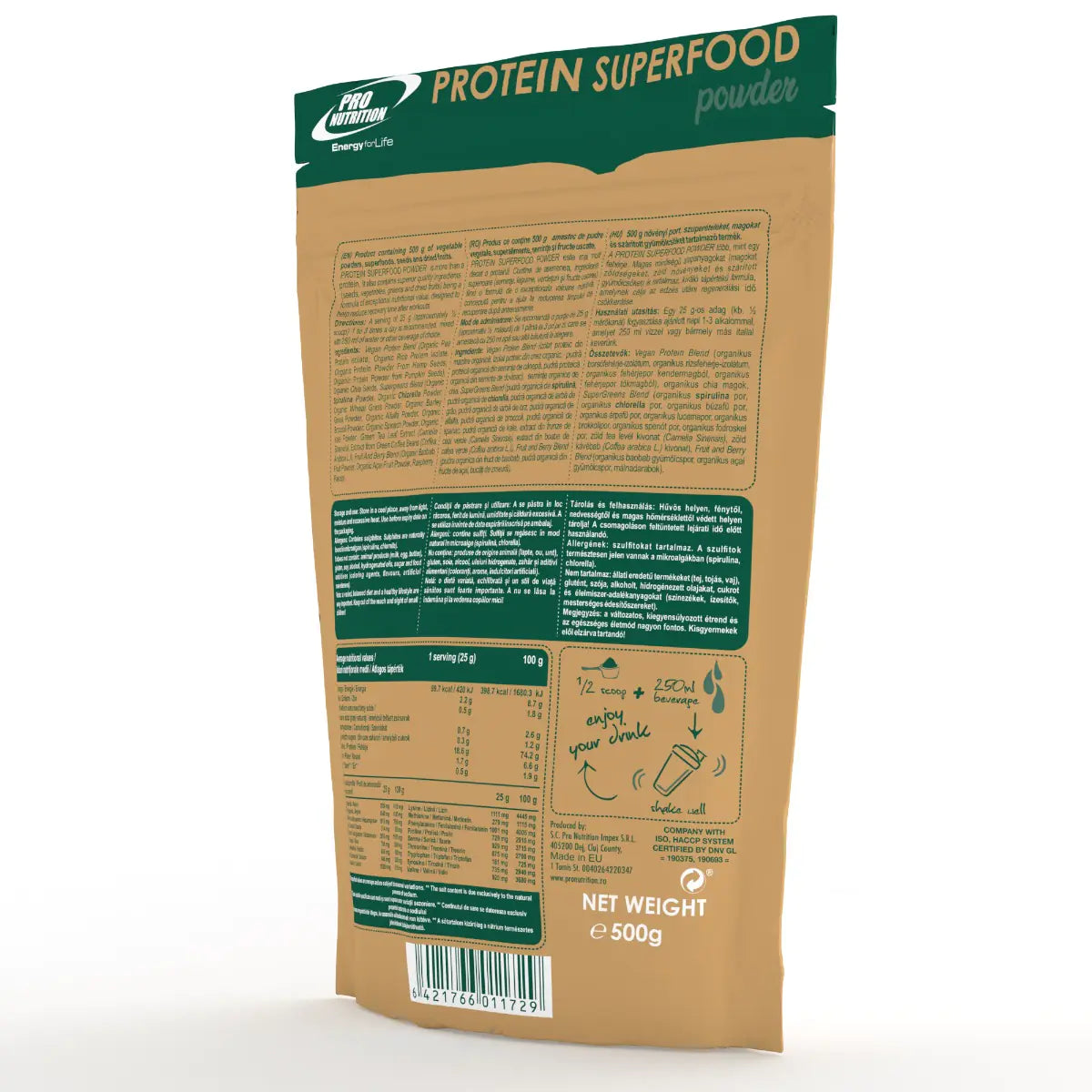 Protein Superfood Vegan Detox Nutriție Completă Pe Bază De Plante 500g