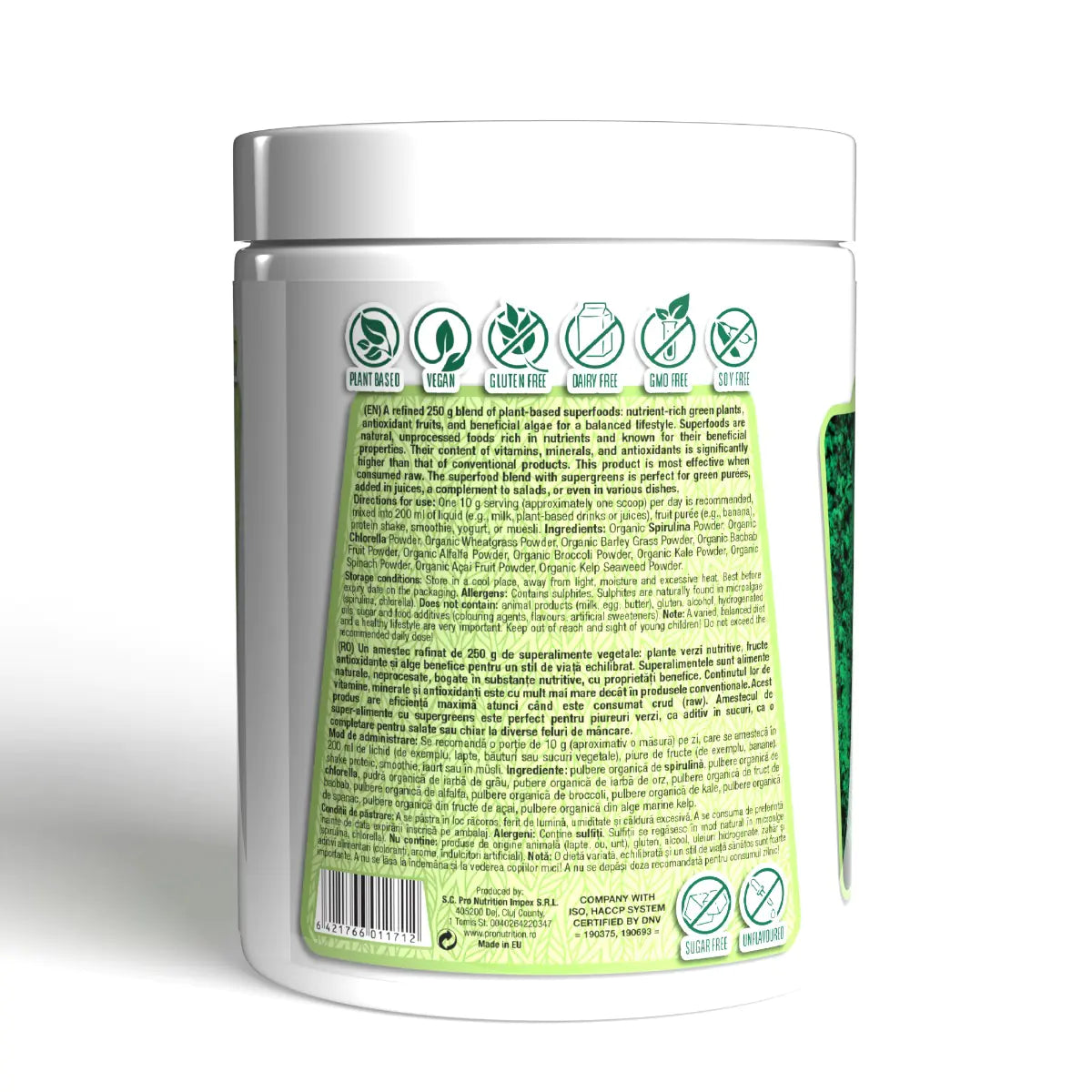 Greens Blend Superalimente Verzi Imunitate și Energie Naturală 250g