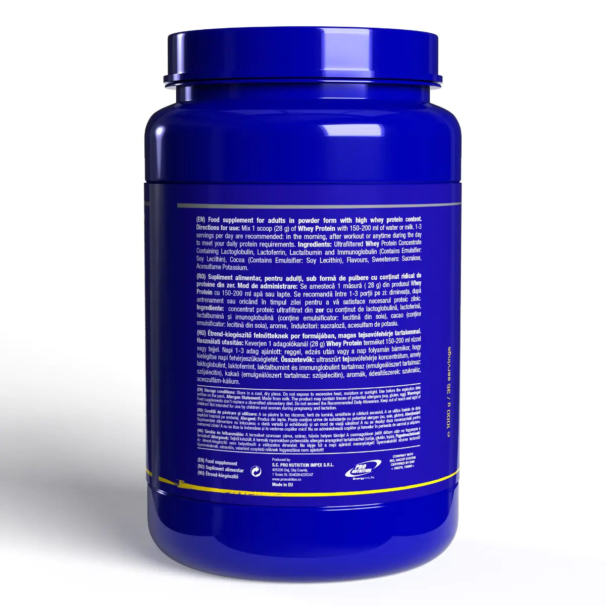 Whey Protein Concentrat Proteic +76% Proteine Ciocolată 1000g