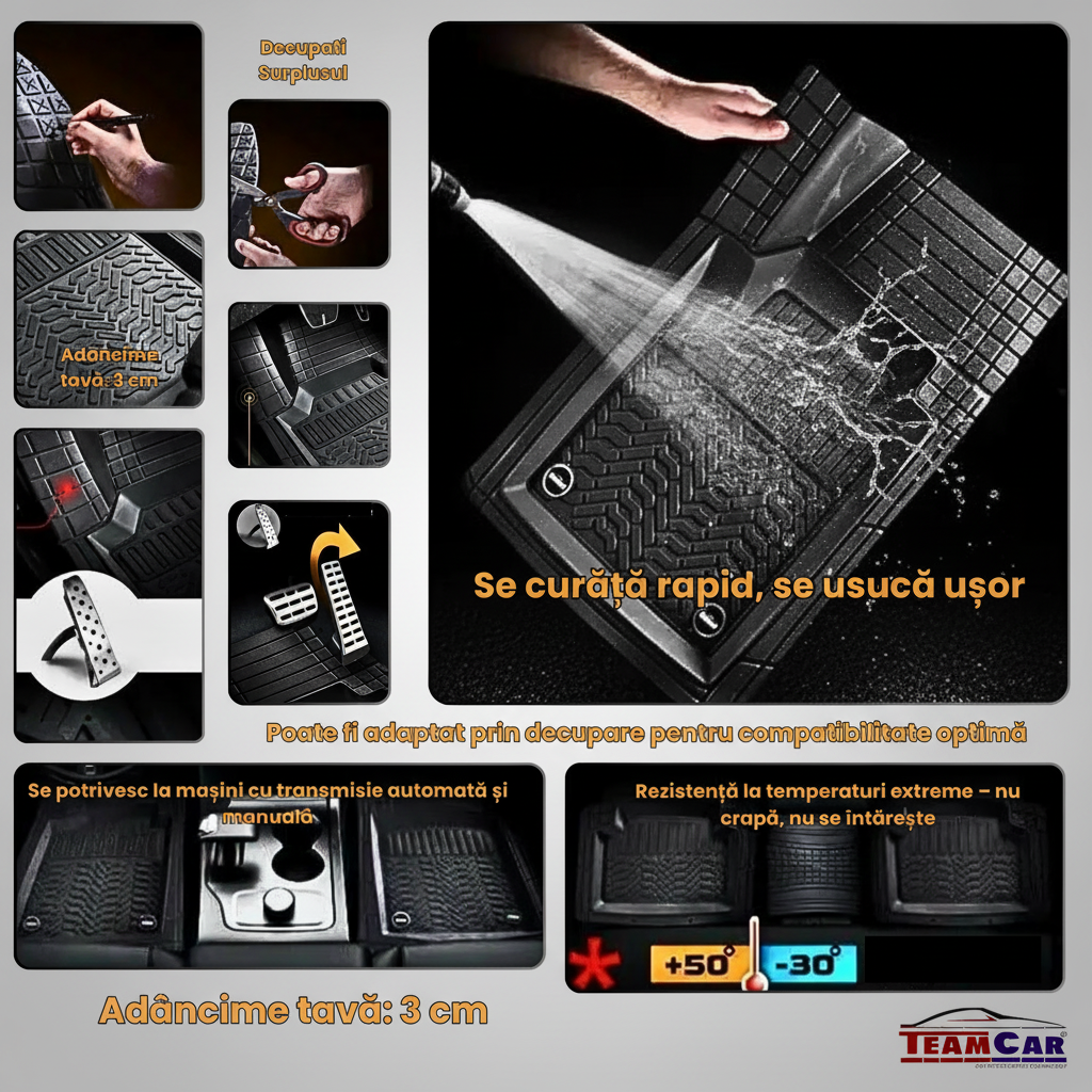 Audi A4 B8 Allroad Covorase Auto TeamCar® Tip Tavita Compatibile (2009–2016) Red