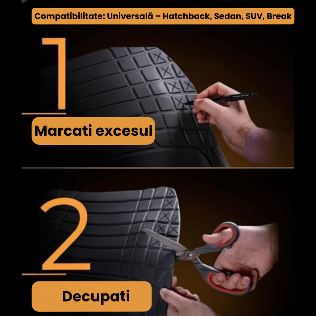 Covorase Auto TeamCar® Tip Tavita Compatibile Audi A4 B8 Avant / Break (2008–2015)