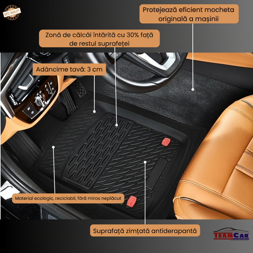 Covorase Auto TeamCar® Tip Tavita Compatibile Audi A4 B8 Allroad (2009–2016)