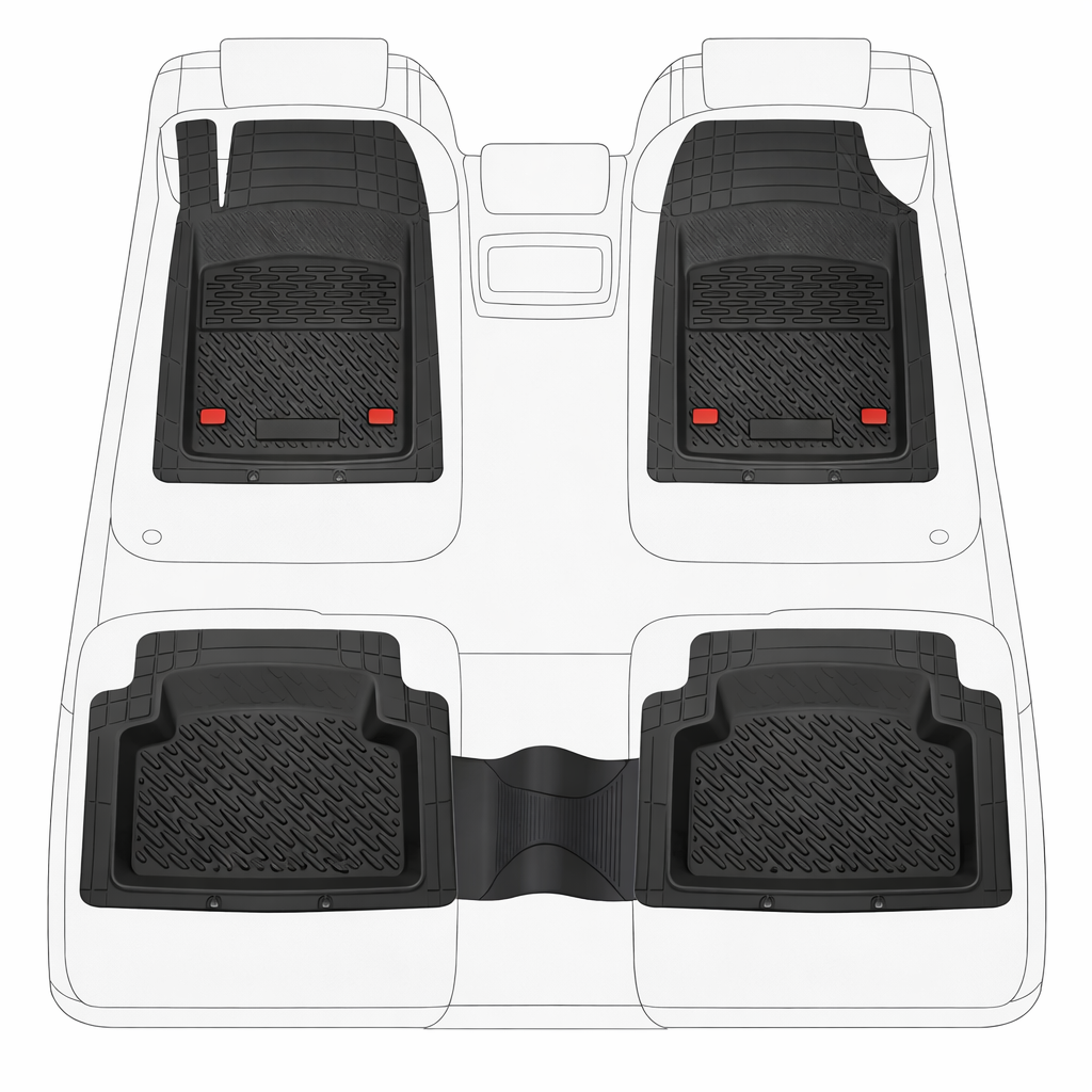 Covorase Auto Tip Tavita Compatibile Toyota Prius II (2003-2009) Negru