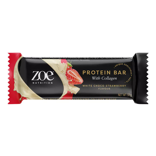 ZOE Protein Bar – White Chocolate Strawberry 50g